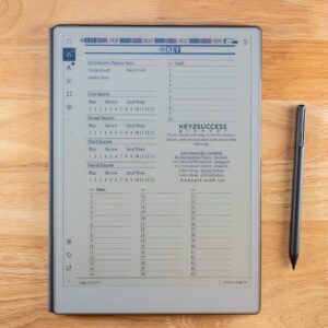 2027 Key2Success Digital Planner Key Page in portrait view on reMarkable Paper Pro