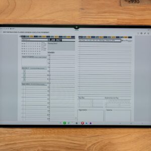2027 Key2Success Planner Daily Page in landscape view in Samsung Notes on Samsung Tab