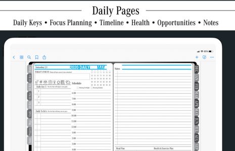 Key2Success Digital Planner Daily View