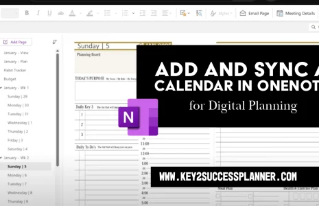 add and sync a planner in onenote