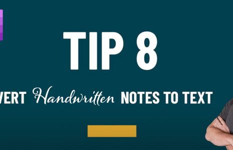 convert handwriting to text in onenote