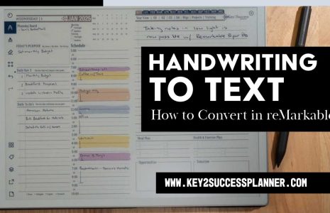 Handwriting to Text in reMarkable