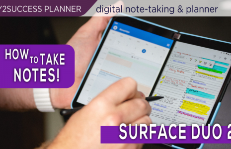 how to take notes surface duo 2