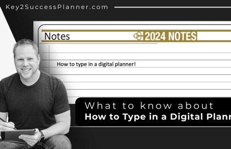 how to type in a digital planner