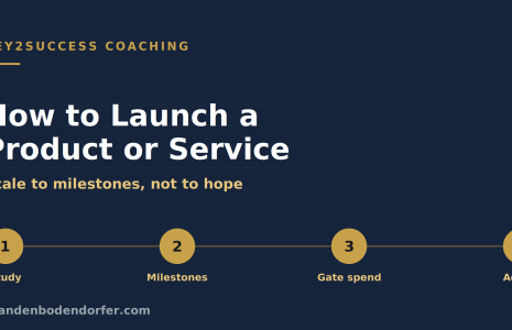 How to launch a product or service, scale to milestones not to hope