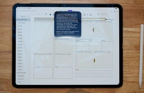 Siri reading the Key2Success Professional Builder page in OneNote on iPad