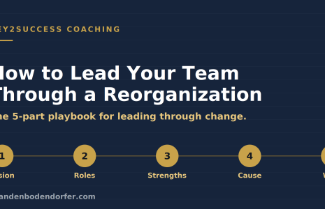How to lead your team through a reorganization