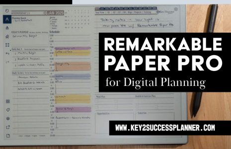 remarkable paper pro for digital planning