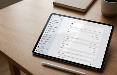 iPad showing Apple Intelligence and Siri settings with App Access permissions for the Key2Success Digital Planner