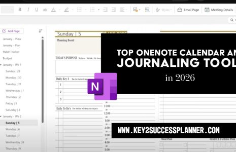 top onenote calendar and journaling tools